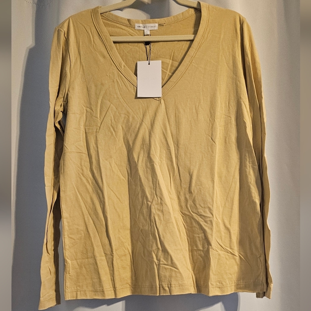 GREY LAB Beige Long Sleeve Tee